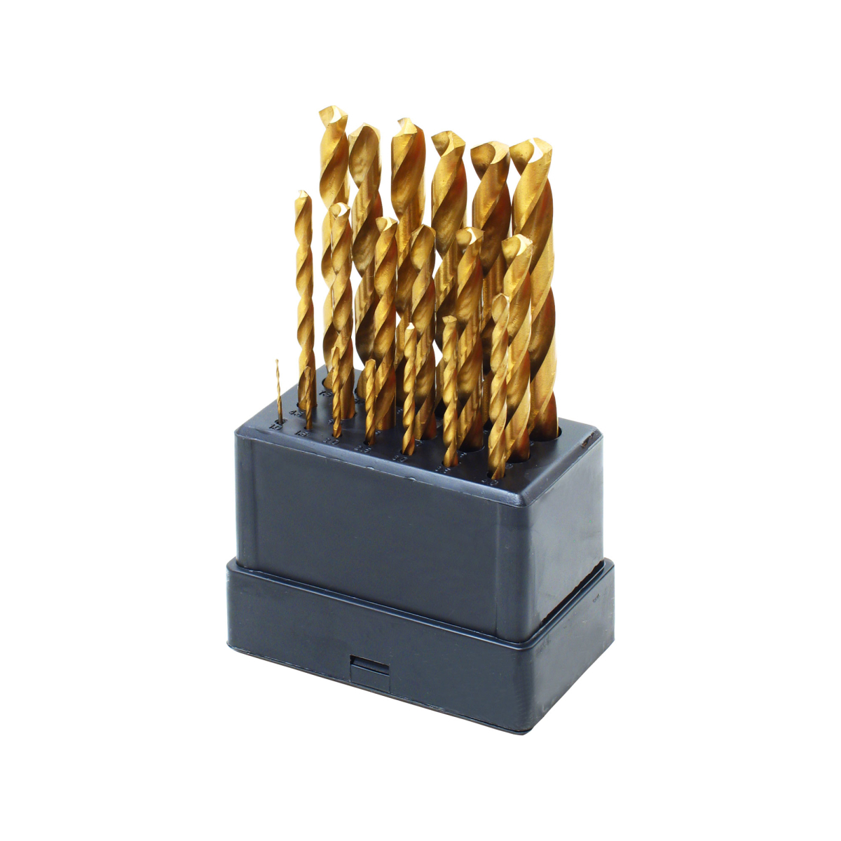 Levně Vrtáky do kovu, ∅ 1-10mm, leštěné, HSS TiN - 19ks 1119A