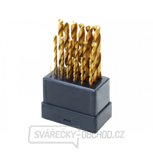 Vrtáky do kovu, ∅ 1-10mm, leštěné, HSS TiN - 19ks Vrtáky do kovu, ∅ 1-10mm, leštěné, HSS TiN - 19ks gallery main image
