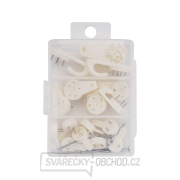 Háčky plastové univerzální 3 rozměry, sada 16 ks Náhled