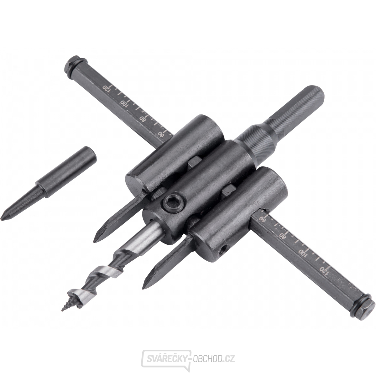 Vrták nastavitelný vykružovací do dřeva s 2břity, ∅ 30-120mm