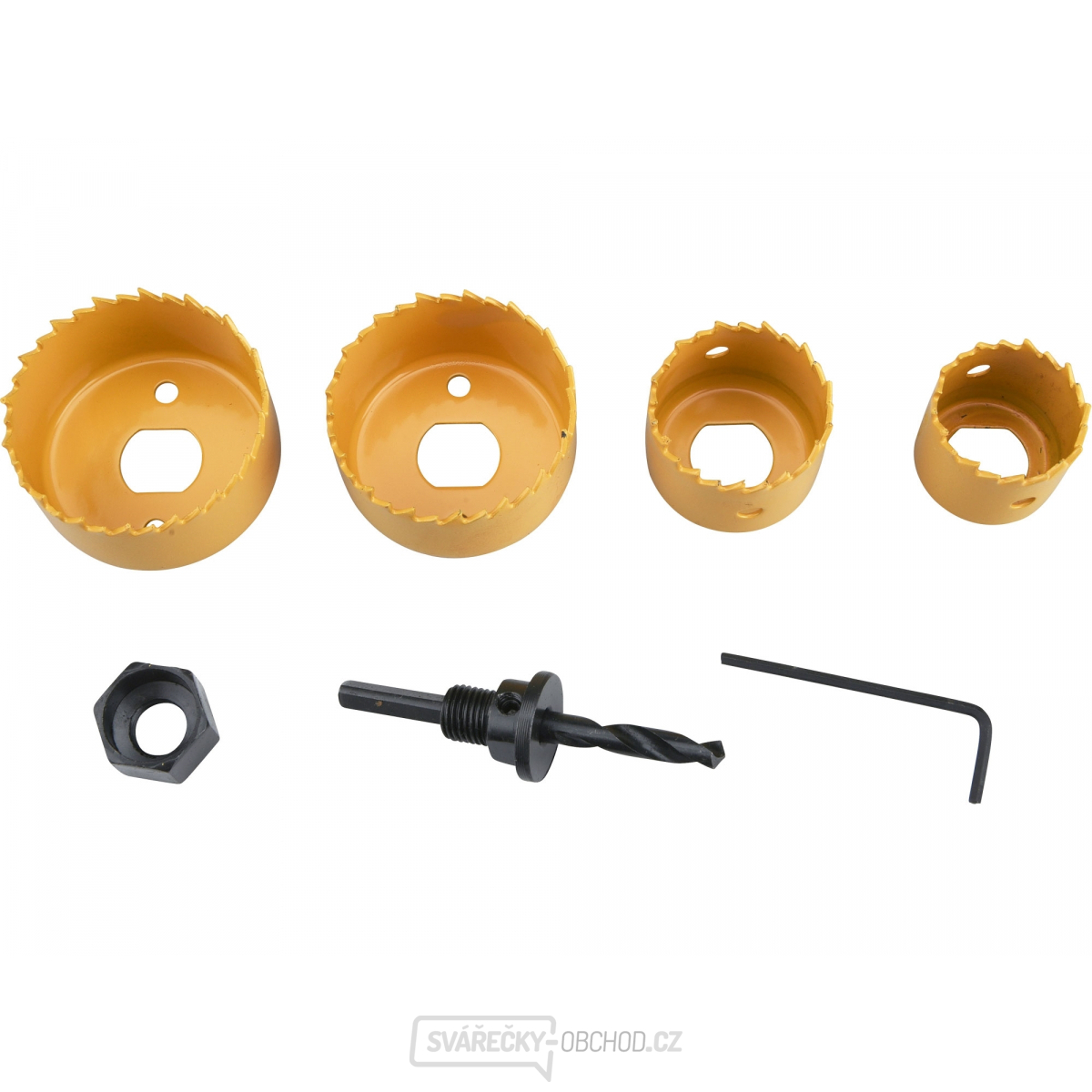 Vrtáky vykružovací korunkové, HSS/Bi-metal - 6ks