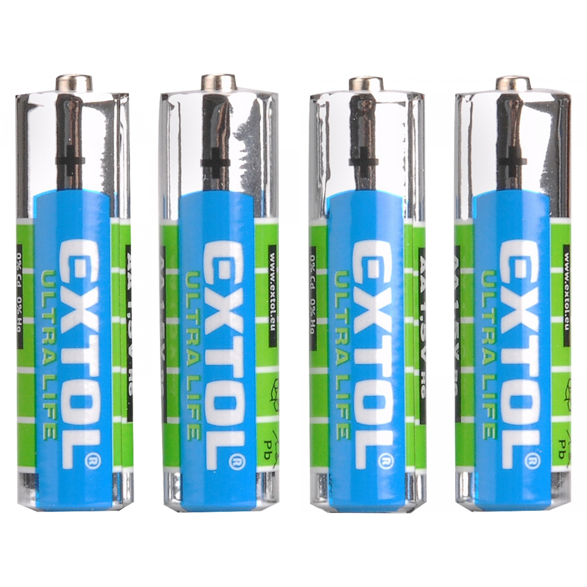 EXTOL LIGHT Baterie zink-chloridové, 1,5V AA (LR6) - 4 ks