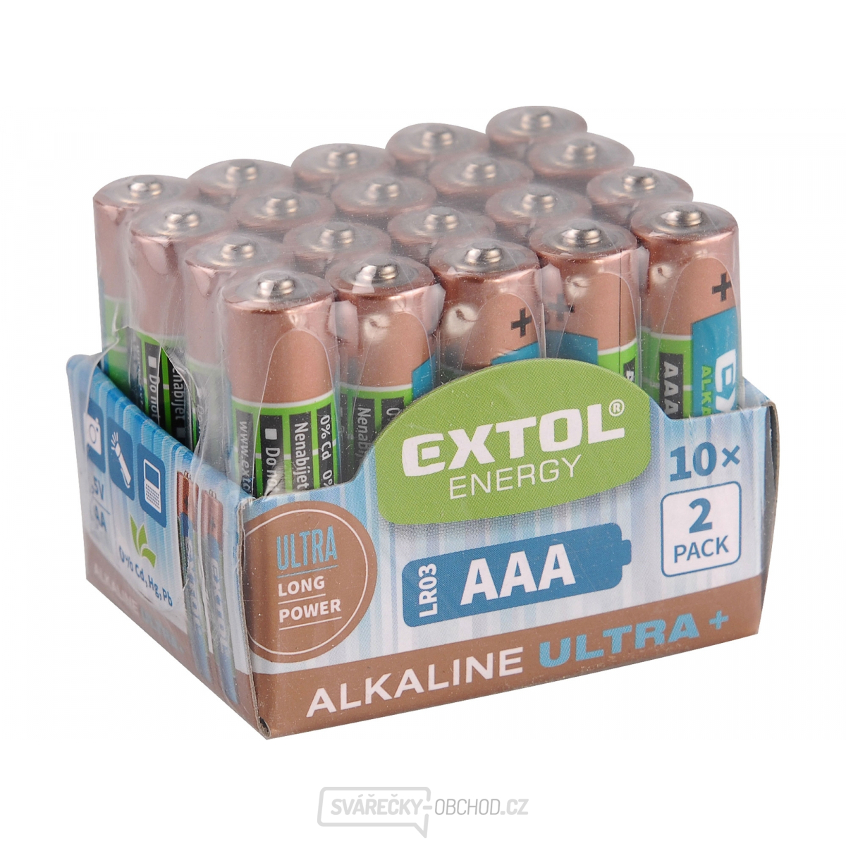 Baterie alkalické ULTRA +, 1,5V AA (LR6) - 20 ks