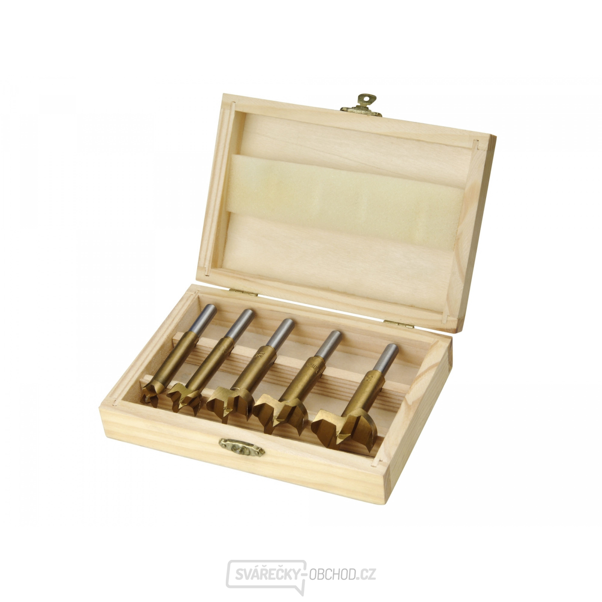 Frézy-sukovníky, do dřeva, ∅ 15-20-25-30-35mm, TiN - 5ks