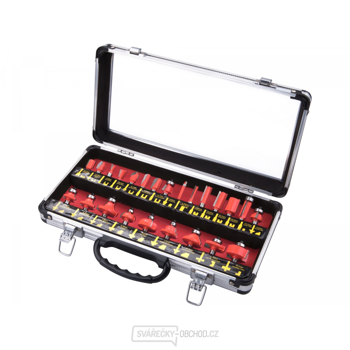 Frézy tvarové do dřeva s SK plátky, sada 24ks, SK