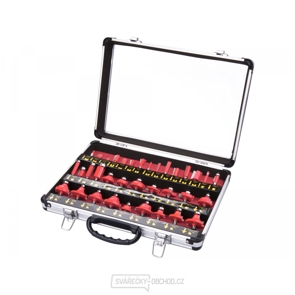 Frézy tvarové do dřeva s SK plátky, sada 35ks, SK