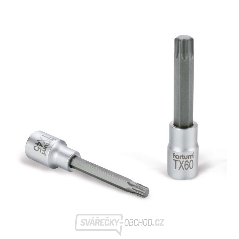 Hlavice zástrčná prodloužený TORX, 1/2", TX 45, L 100mm, CrV/S2