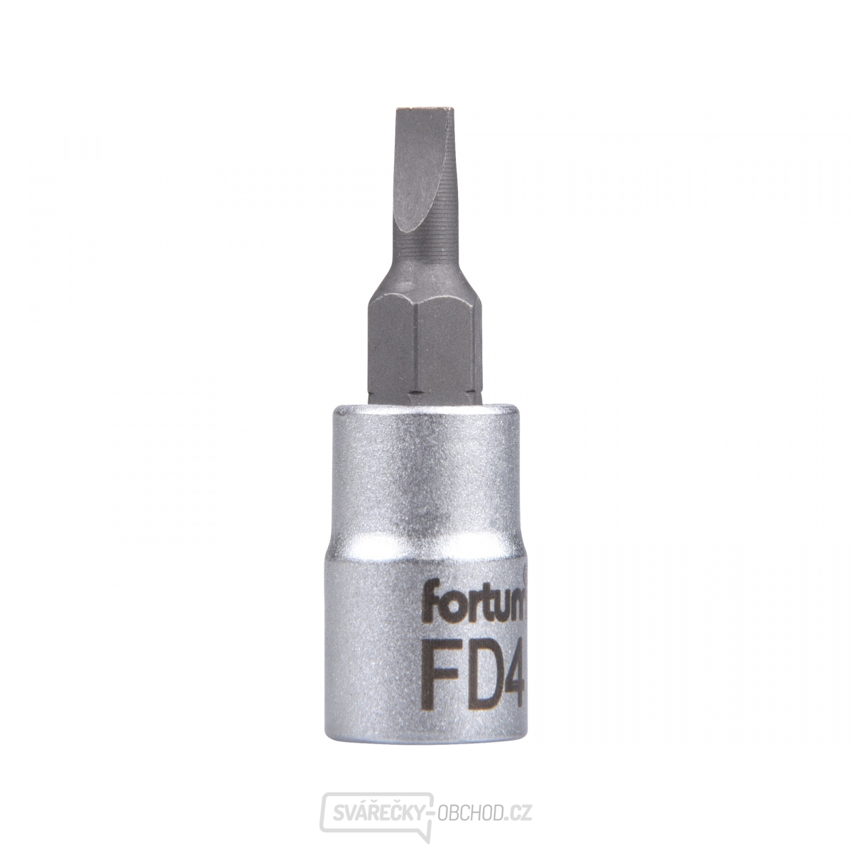 Hlavice zástrčná šroubovák plochý, 1/4", 4mm, L 37mm, CrV/S2
