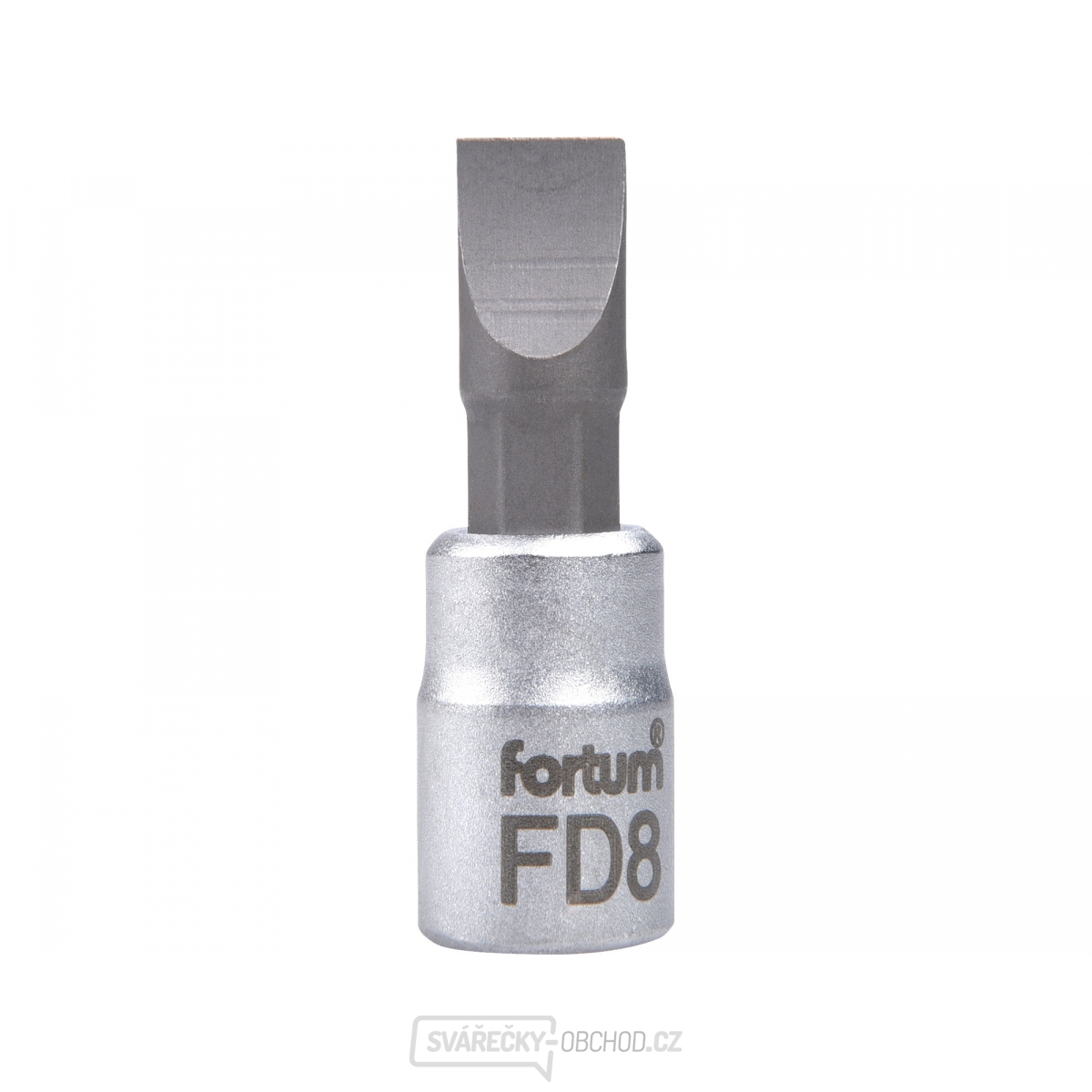 Hlavice zástrčná šroubovák plochý, 1/4", 8mm, L 37mm, CrV/S2