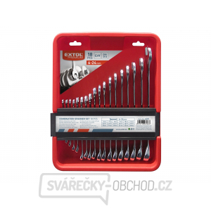 Klíče očkoploché, sada 18ks, CrV Klíče očkoploché, sada 18ks, CrV gallery main image