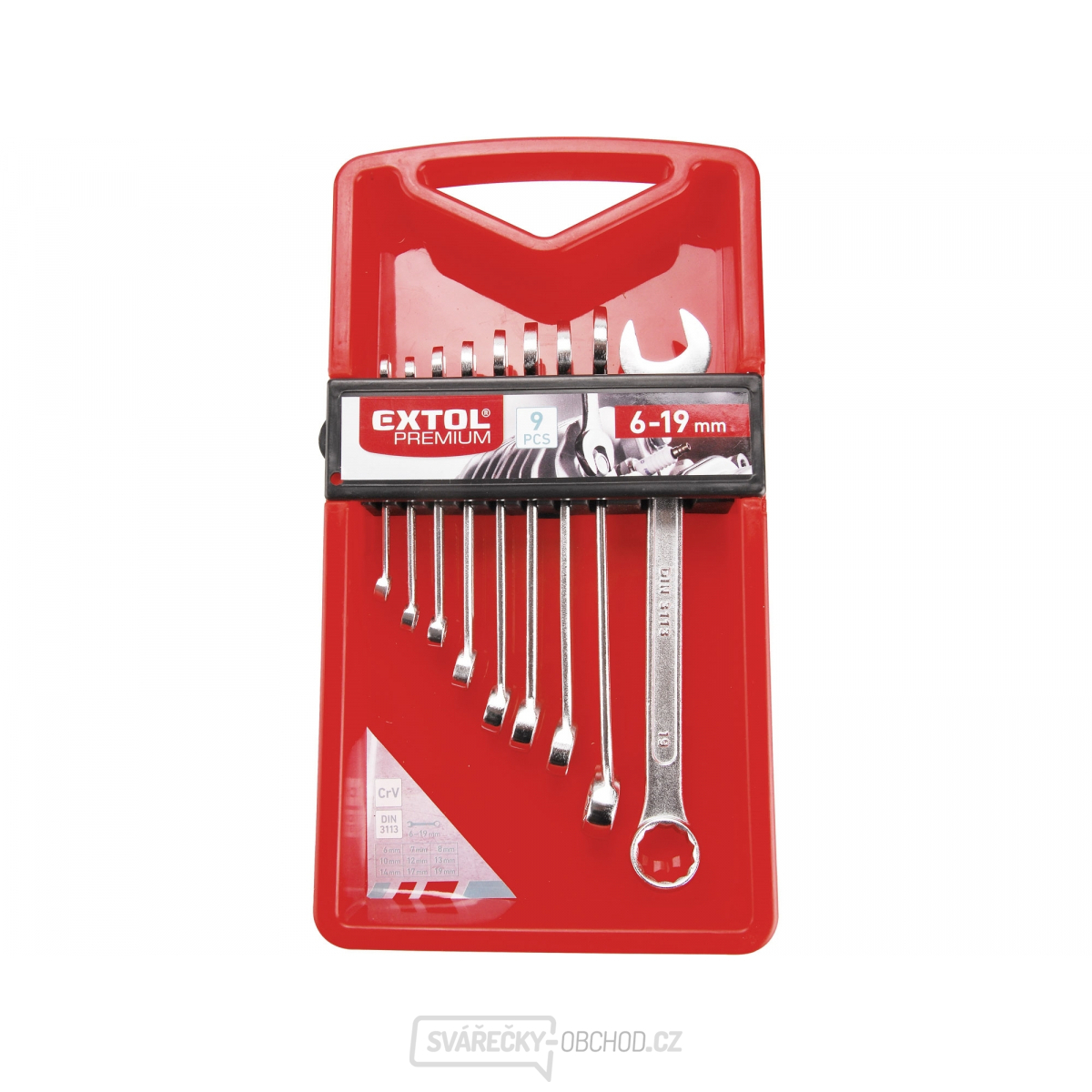 Klíče očkoploché, sada 9ks, CrV