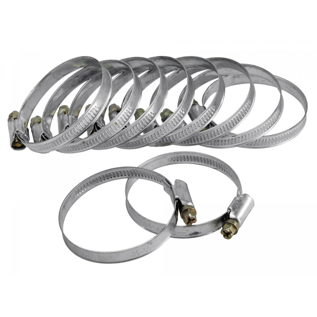 Spony hadicové, balení 10ks, 32-50mm 70506