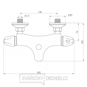 Baterie termostatická vanová, chrom Náhled