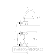 Baterie umyvadlová/dřezová, chrom, BALLETTO Náhled
