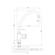 Baterie umyvadlová stojánková, na studenou vodu, chrom, BALLETTO Náhled