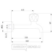 Baterie umyvadlová, na studenou vodu, chrom, BALLETTO Náhled