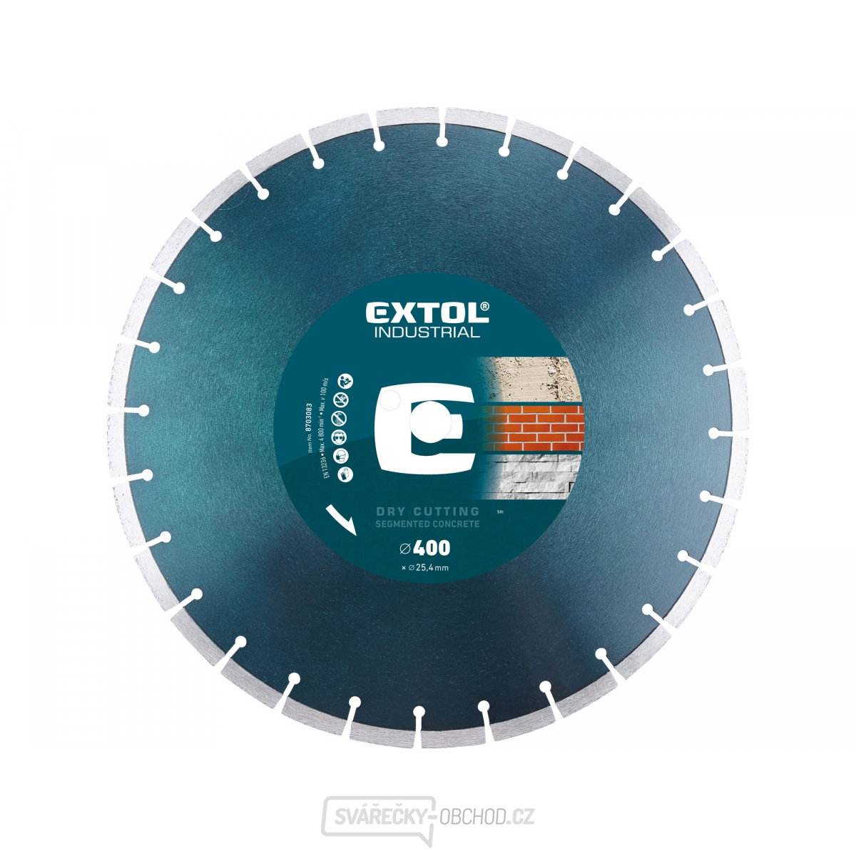 Kotouč diamantový řezný segmentový na BETON, 400x25,4mm
