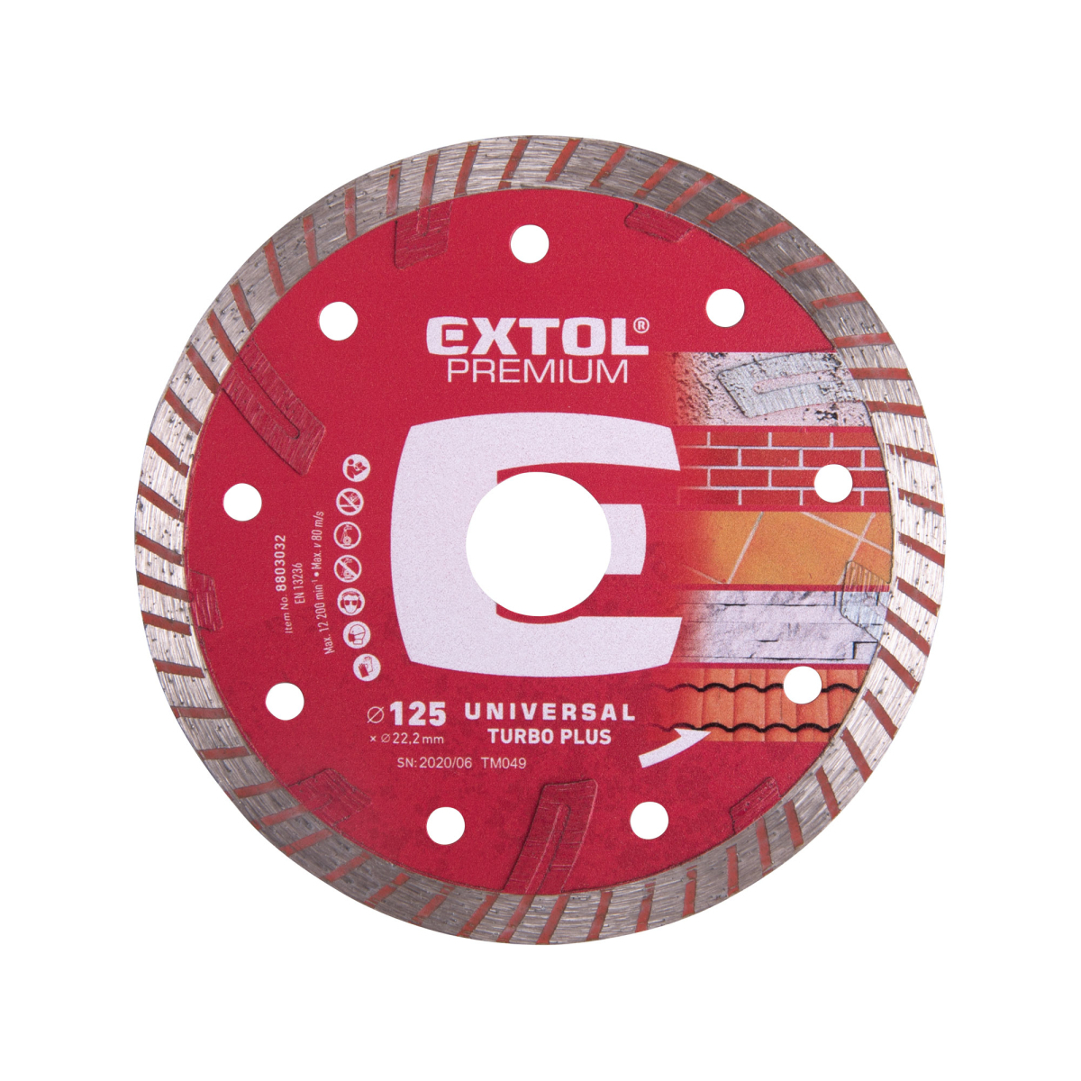 Kotouč diamantový řezný turbo plus, 125x22,2mm 8803032