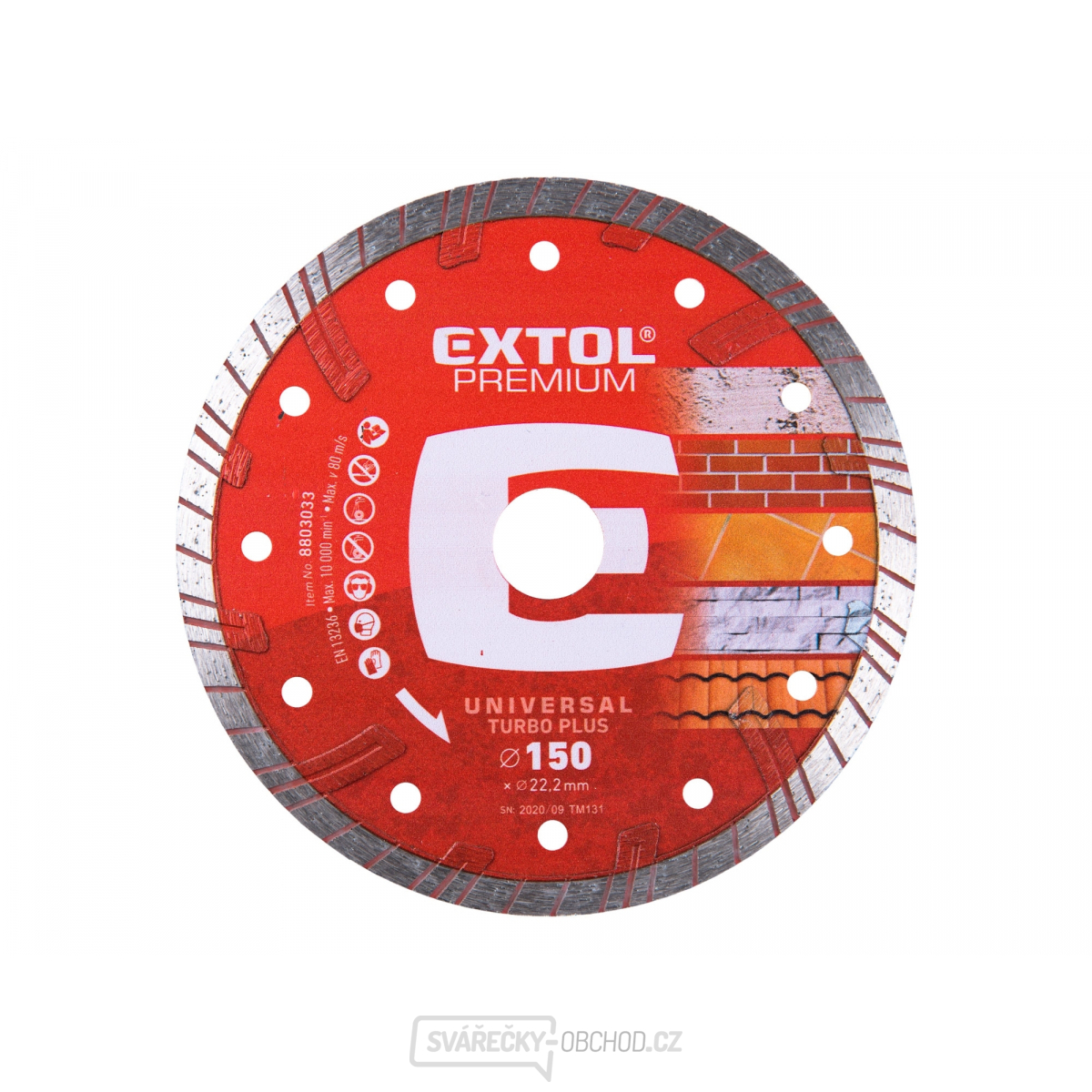 Kotouč diamantový řezný turbo plus, 150x22,2mm Kotouč diamantový řezný turbo plus, 150x22,2mm gallery main image