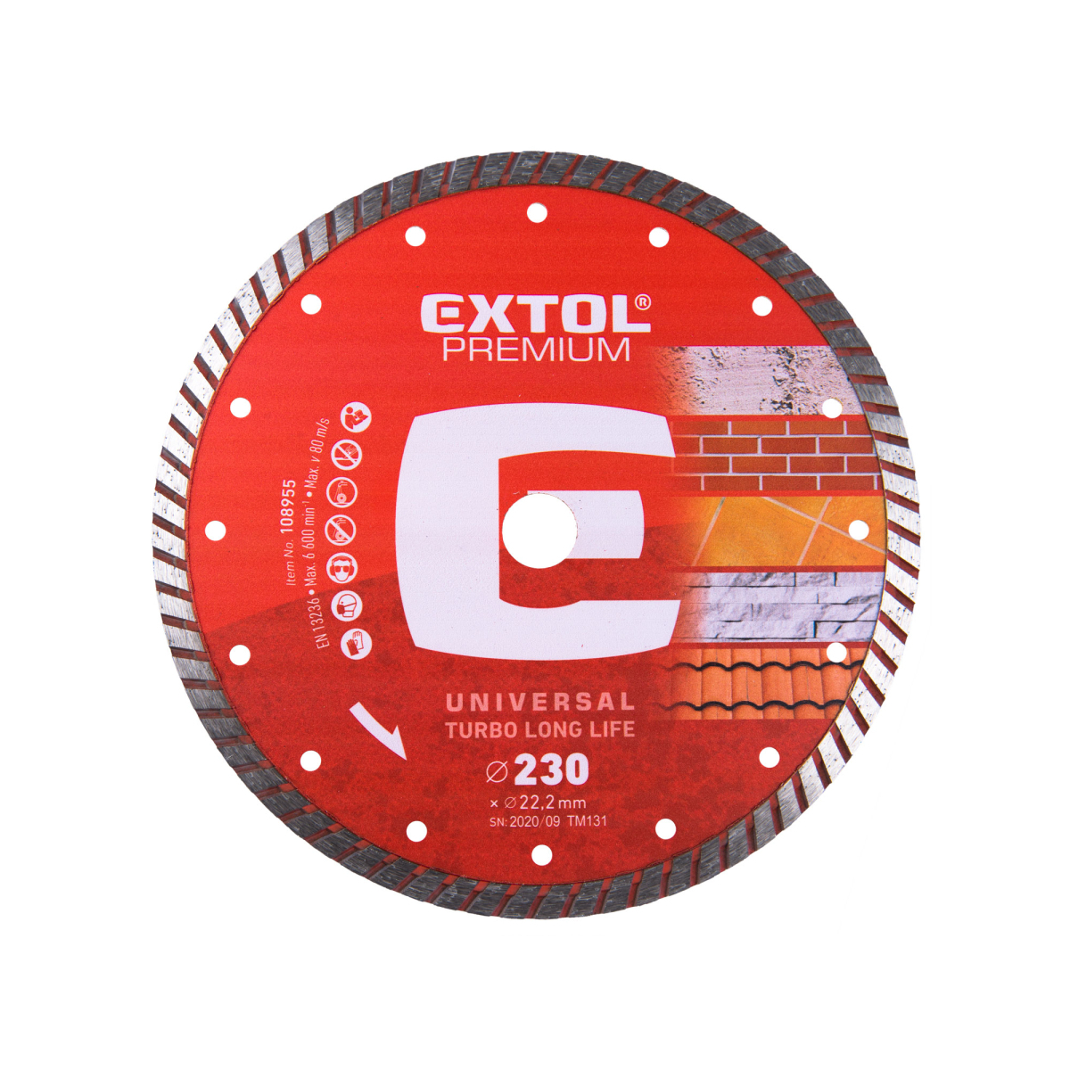 Kotouč diamantový řezný turbo plus, 230x22,2mm 8803035