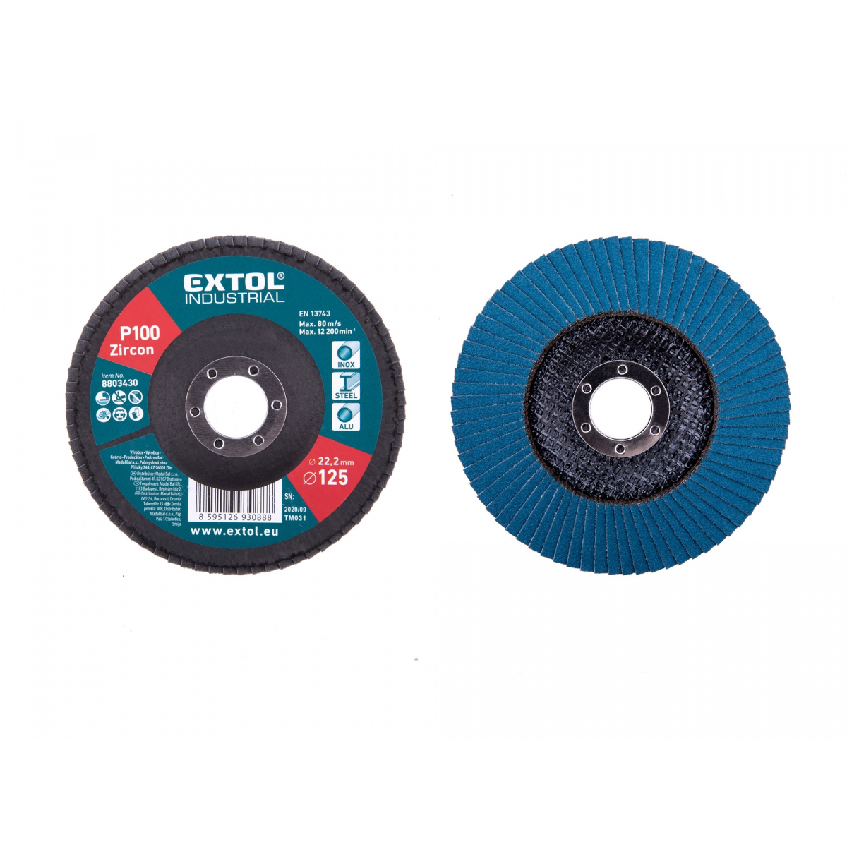kotouč lamelový šikmý zirkonový, P100, 125mm, ZIRKON 8803430