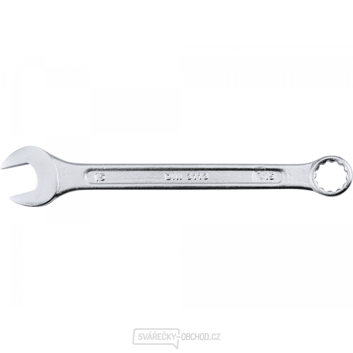 Klíč očkoplochý, 15mm, CrV