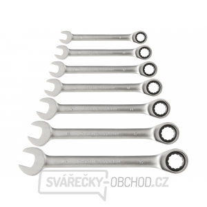 Klíče ráčnové očkoploché, sada 7ks, CrV Klíče ráčnové očkoploché, sada 7ks, CrV gallery main image