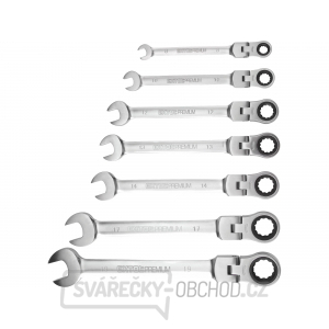 Klíče ráčnové očkoploché s kloubem, sada 7ks, CrV Klíče ráčnové očkoploché s kloubem, sada 7ks, CrV gallery main image