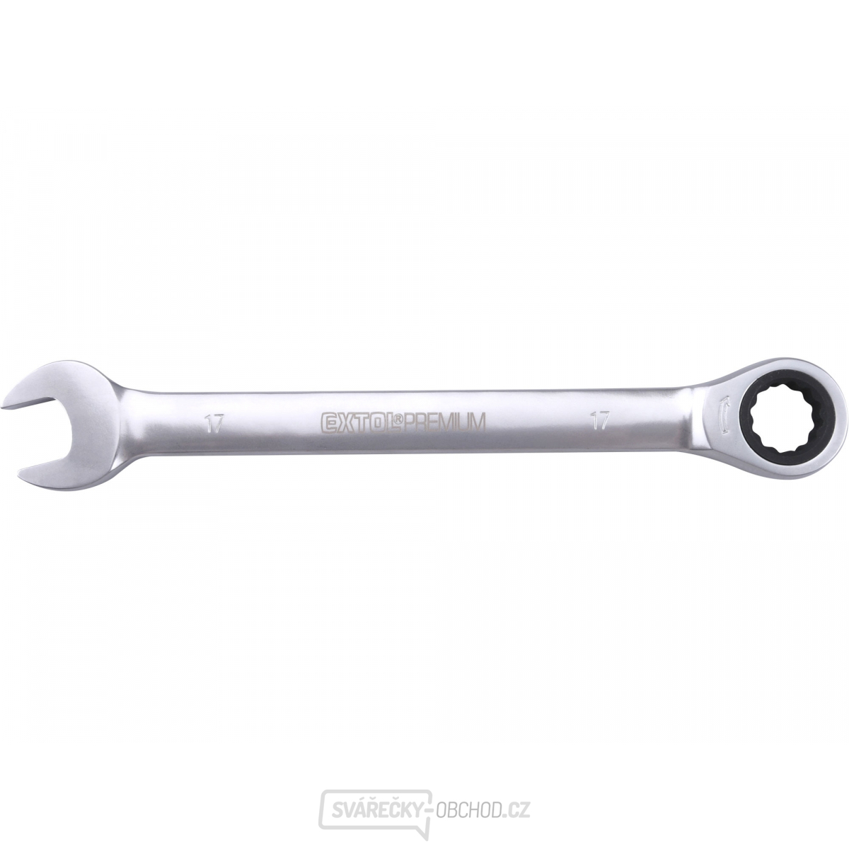 Klíč ráčnový očkoplochý, 72 zubů, 17mm, CrV