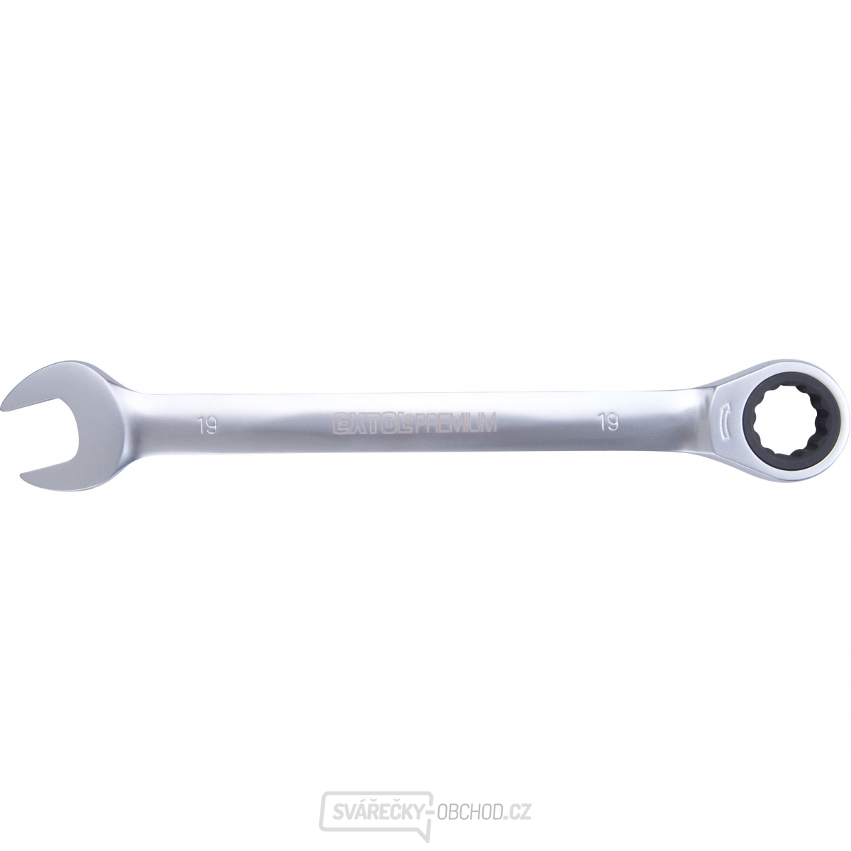 Klíč ráčnový očkoplochý, 72 zubů, 19mm, CrV