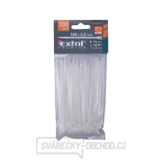 Stahovací pásky bílé, 100x2,5mm - 100 ks Náhled