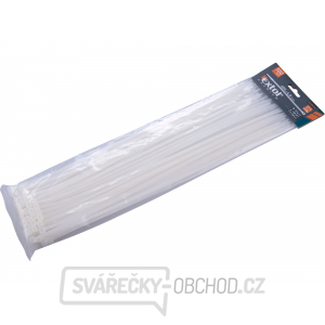 Stahovací pásky bílé, 400x4,8mm - 100 ks gallery main image