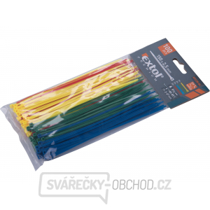 Stahovací pásky barevné, 150x2,5mm, 4 barvy - 100 ks