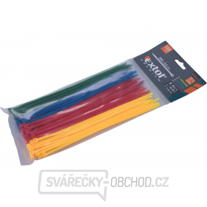 Stahovací pásky barevné, 200x3,6mm - 100 ks