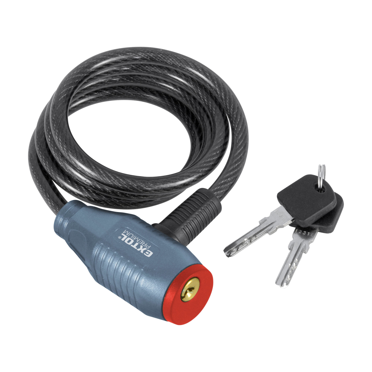 EXTOL PREMIUM Zámek na kolo - lanko, 8x1000mm 8857814
