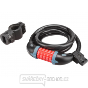 Zámek na kolo-lanko, kódové zamykání, 12x1200mm Zámek na kolo-lanko, kódové zamykání, 12x1200mm gallery main image