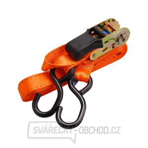 Pás upínací ráčnový s háky, 5m x 25mm, PES Pás upínací ráčnový s háky, 5m x 25mm, PES gallery main image