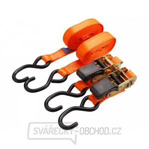 Pásy upínací ráčnové s háky, 5m x 25mm, PES - 2ks Pásy upínací ráčnové s háky, 5m x 25mm, PES - 2ks gallery main image