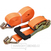 Pás upínací ráčnový s háky, 6m x 50mm, PES Pás upínací ráčnový s háky, 6m x 50mm, PES gallery main image