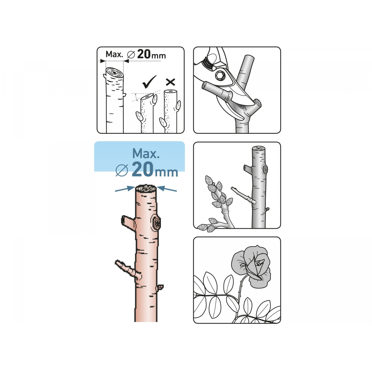 Nůžky zahradnické celokovové, 225mm, HCS Náhled