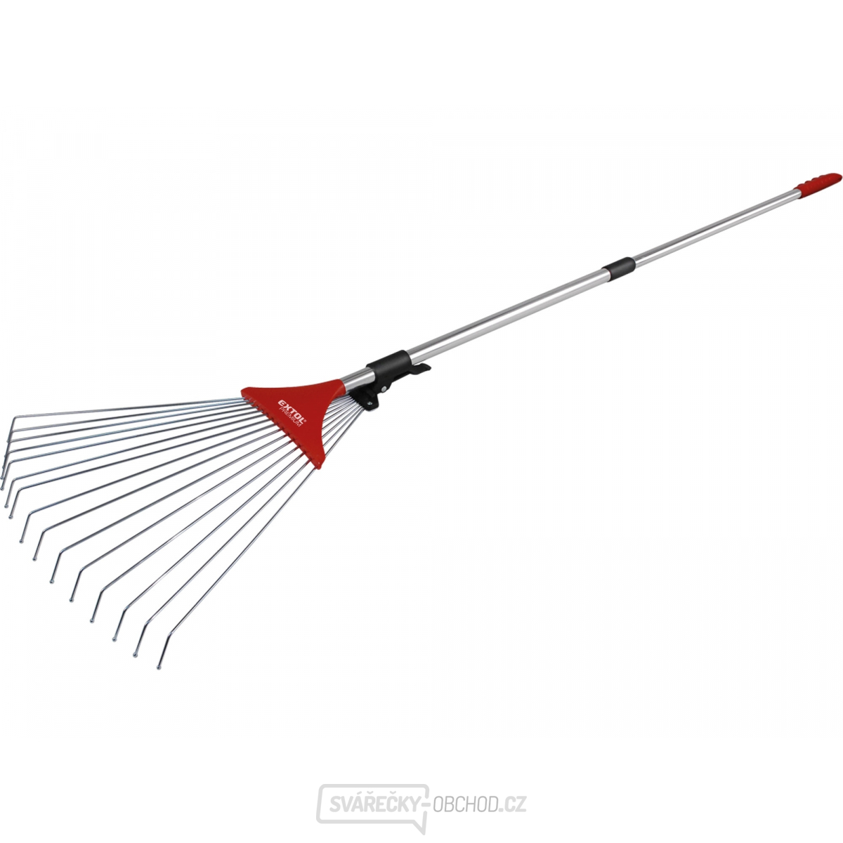 Hrábě nastavitelné s teleskopickou násadou, délka 80-158cm, šířka 18-59cm Hrábě nastavitelné s teleskopickou násadou, délka 80-158cm, šířka 18-59cm gallery main image