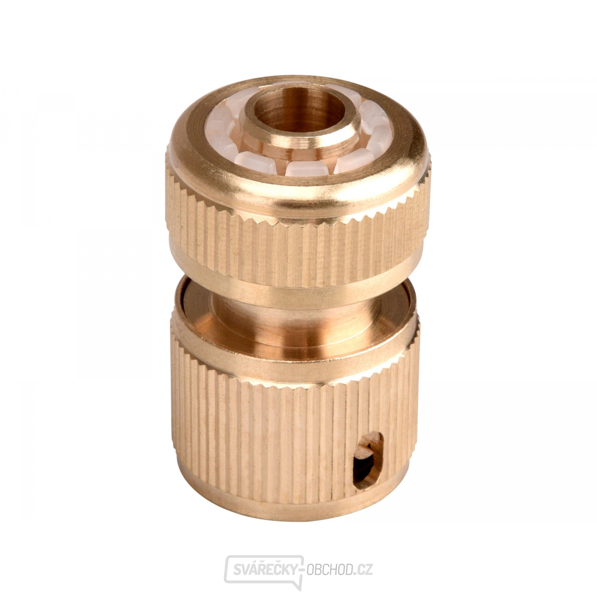 Rychlospojka na hadici, 1/2", STOP ventil, MOSAZ