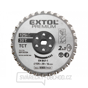 Kotouč řezný, na kov a dřevo, 125x20x16mm, 38T, pro 8893020 Kotouč řezný, na kov a dřevo, 125x20x16mm, 38T, pro 8893020 gallery main image