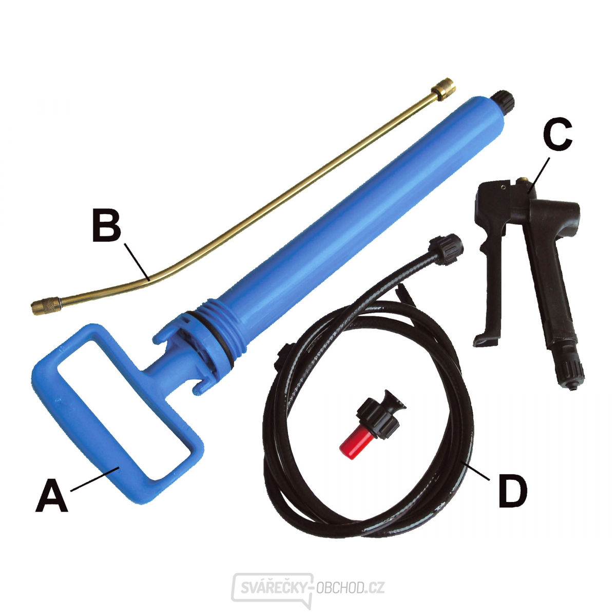 náhradní díly pro 92602 a 92603 (žlutomodrý design), hadice