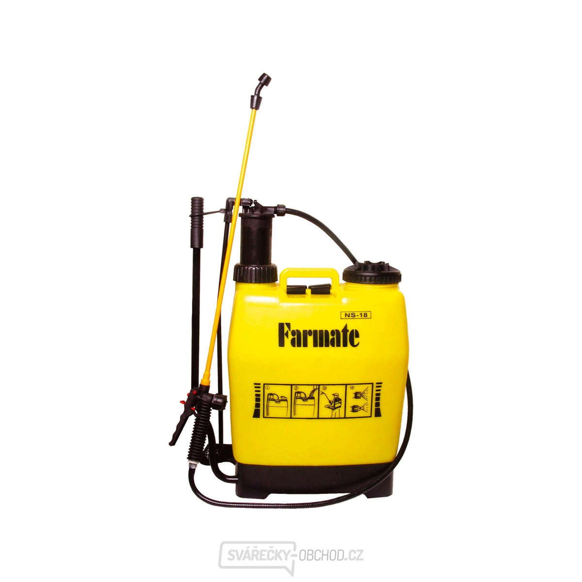 Postřikovač tlakový zahradní s průběžným pumpováním, 18l