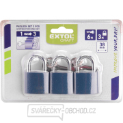 Zámky visací sjednocené na jeden klíč 38mm - sada 3 ks Náhled