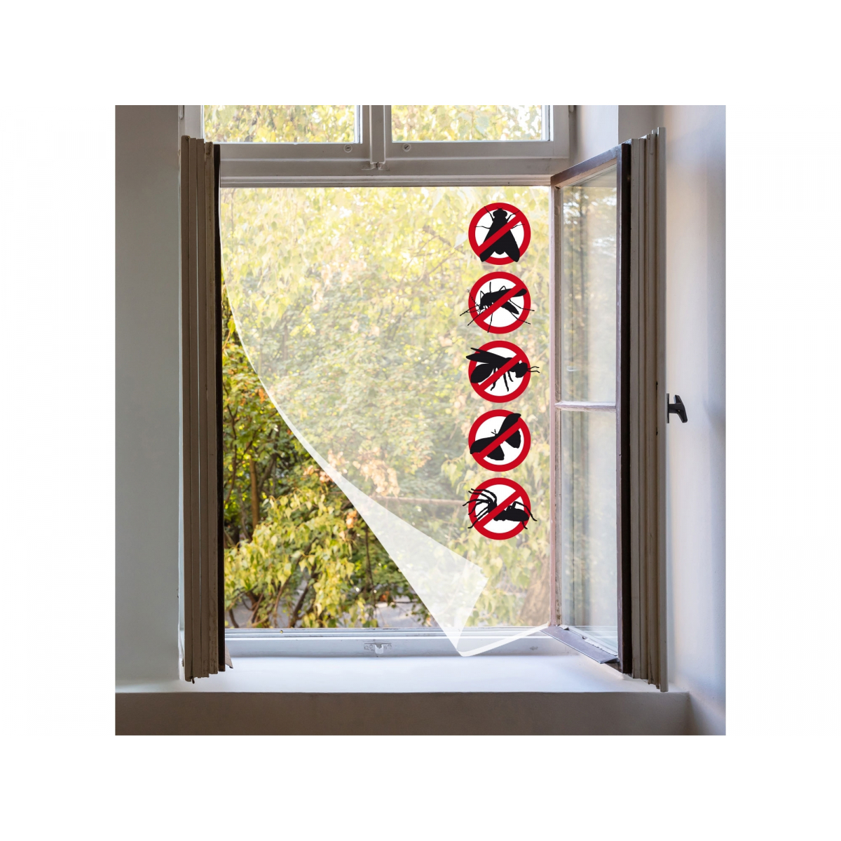 EXTOL CRAFT Síť okenní proti hmyzu, 90x150cm, PES