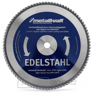 Pilový kotouč na ušlechtilou ocel ø 355 mm Pilový kotouč na ušlechtilou ocel ø 355 mm gallery main image