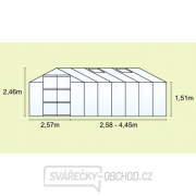 Skleník VITAVIA URANUS 8300 PC 6 mm stříbrný  náhled