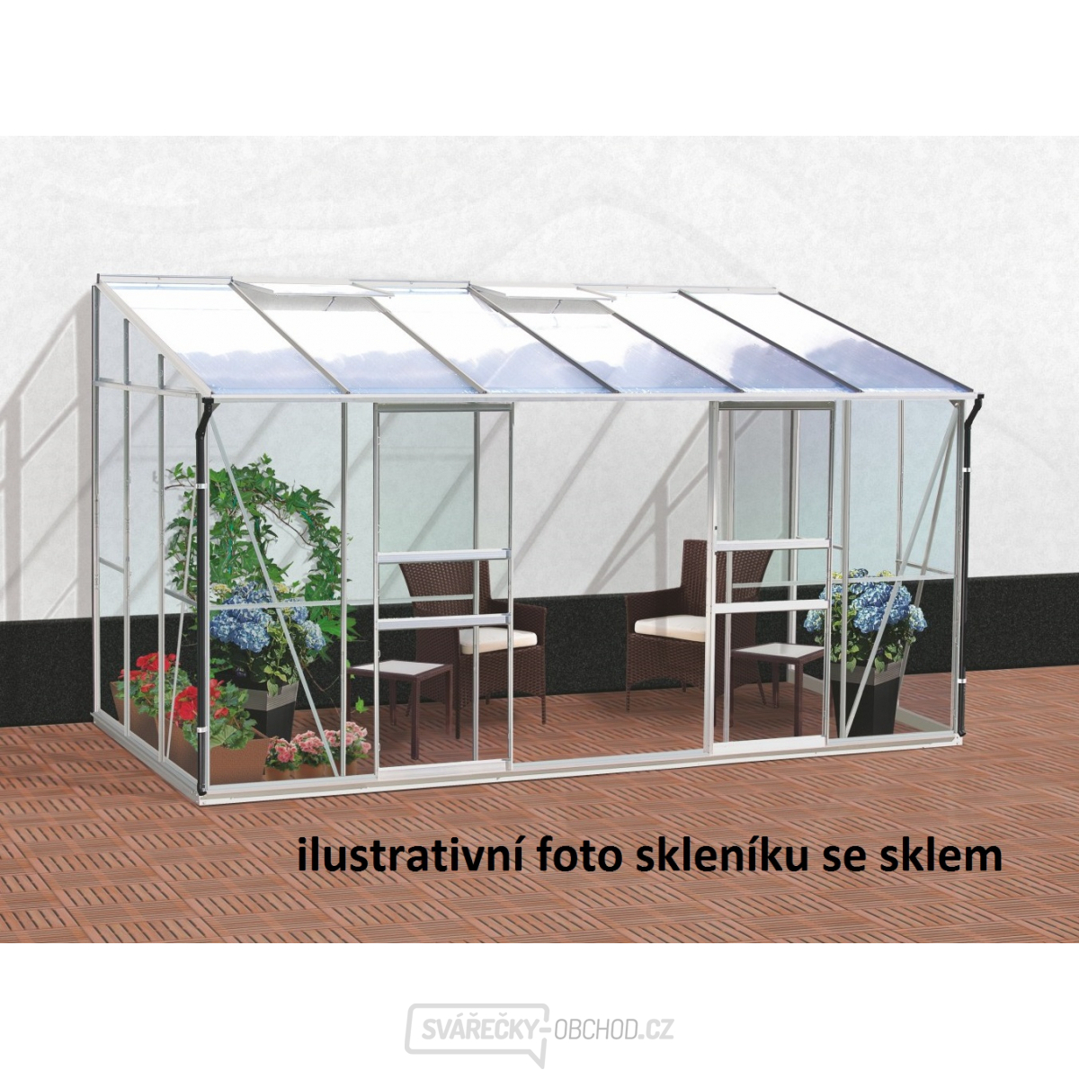 Skleník VITAVIA IDA 7800 PC 4 mm stříbrný